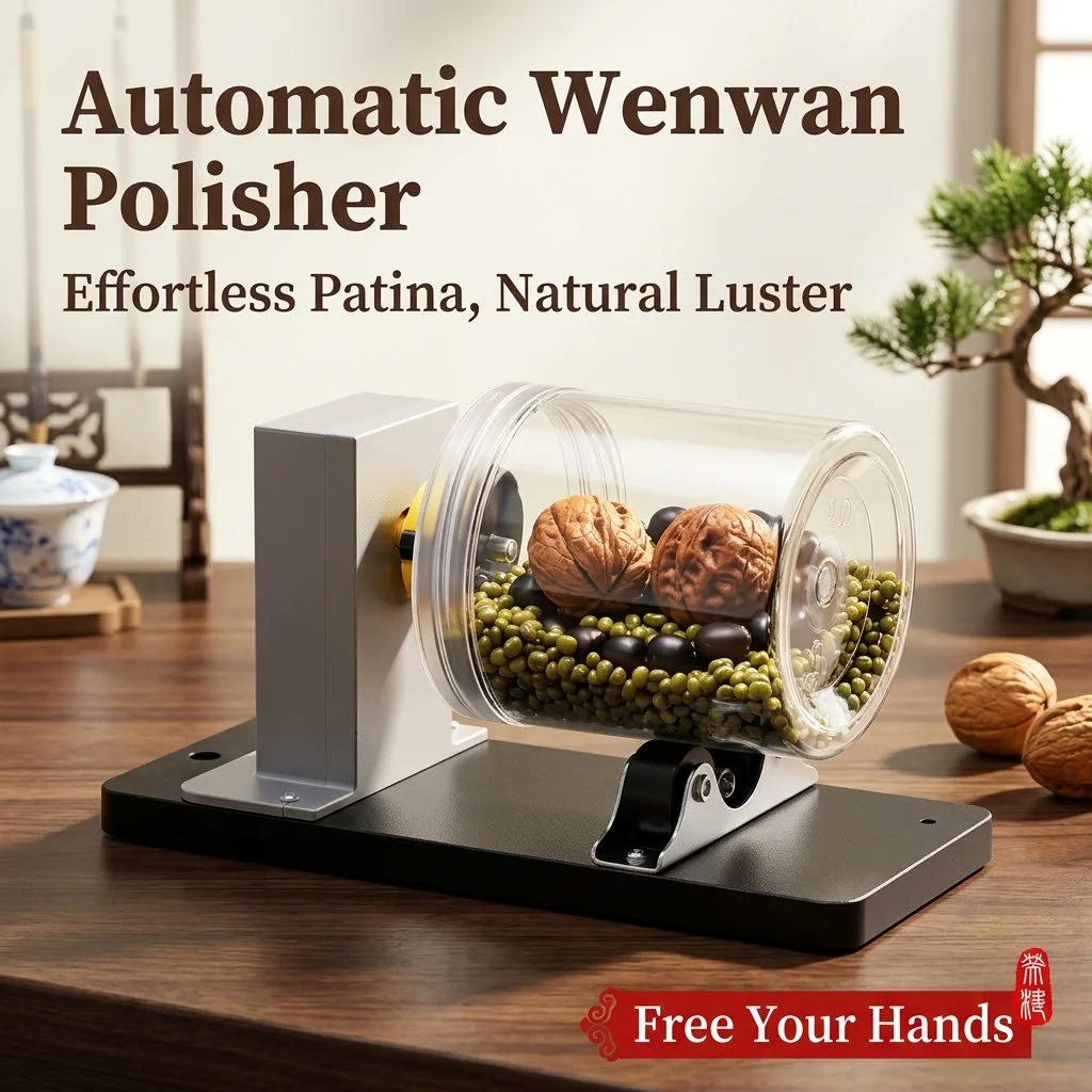 Small Decorative Bead Tumbler Polishing Machine, Adjustable Speed, Quiet, Automatic Ceramic Hanging Polisher