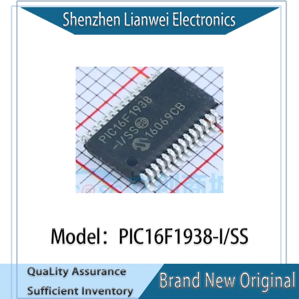 

100% New Original PIC16F1938-I/SS PIC16F1938 IC MCU Chipset SSOP-28