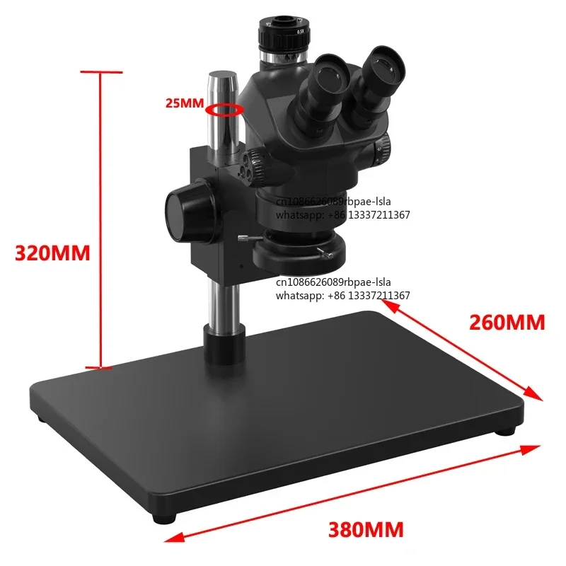 7050TVP Big Base 7-50X Synchronous Zoom Microscope Mobile Phone Repair Trinocular Stereo Microscopio Repair Tools