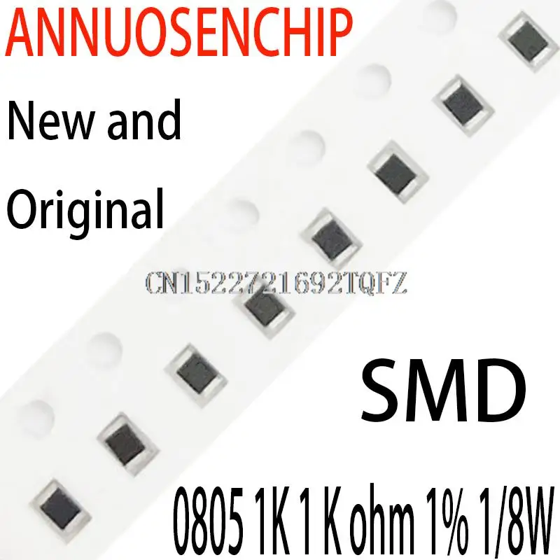 200PCS New and Original  SMD Resistance 0805 1K 1 K ohm 1% 1/8W