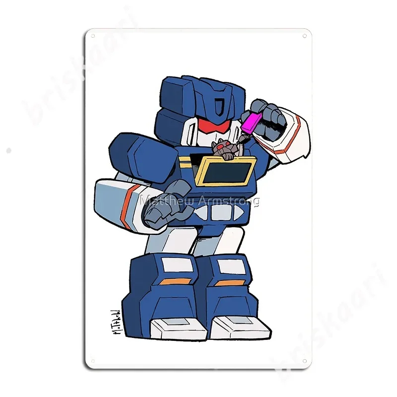 Soundwave And Kitty Metal Signs Wall pub Kitchen Decoration Plates Tin sign Posters