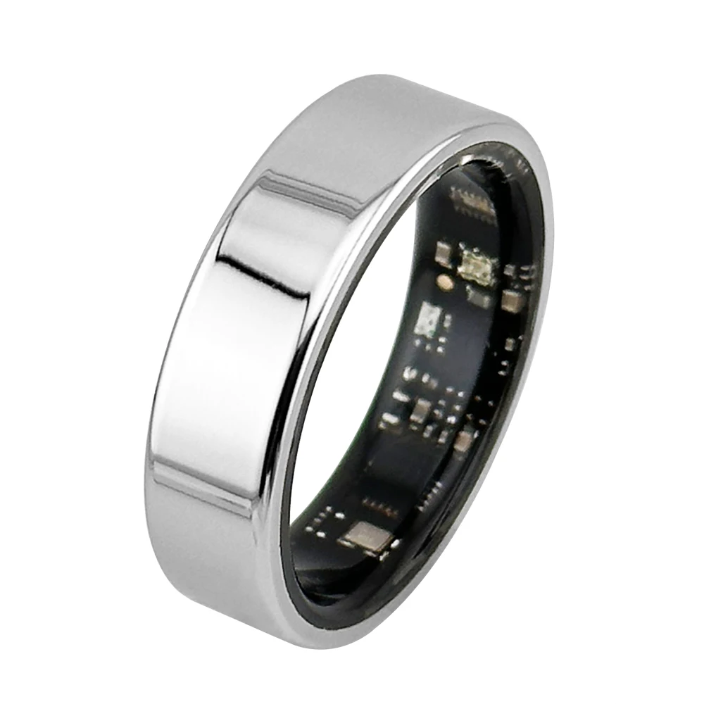 

SR08 Health Monitoring Smart Ring With Temperature Sensor, Tracks Heart Rate, Blood Oxygen And Stress With Charging Cable