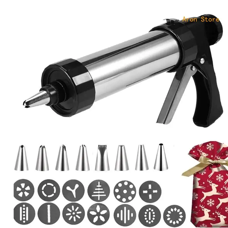 

Versatile Cookie Press Kits DIY Biscuit Maker Pastry Nozzle Cream Extruders H3CF