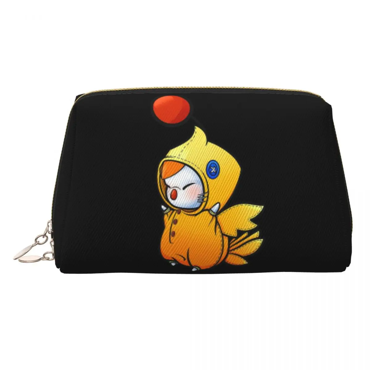 Chocobo Dress-Up Moogle From Final Fantasy Women Cosmetic Bag Travel Makeup Organizer Pouch Toiletry Storage Dopp Kit Case