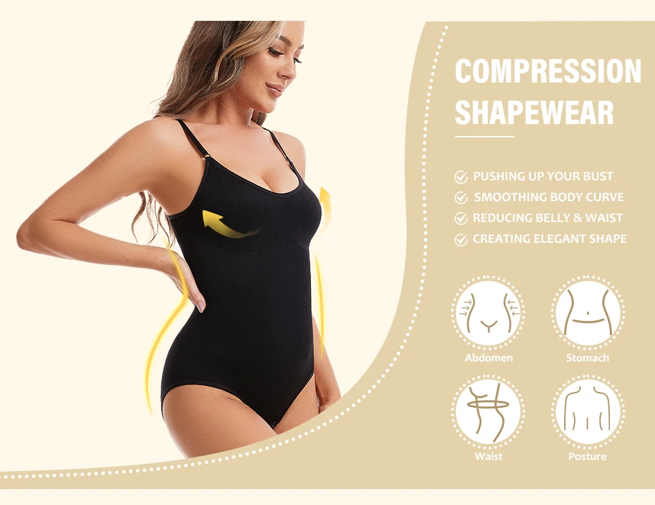 Damen Sexy Nahtloser Shapewear Bodysuit mit Po-Lifting-Effekt, Offener Schritt, Hochelastisch, Glättender Body für Dropshipping – Detail 2