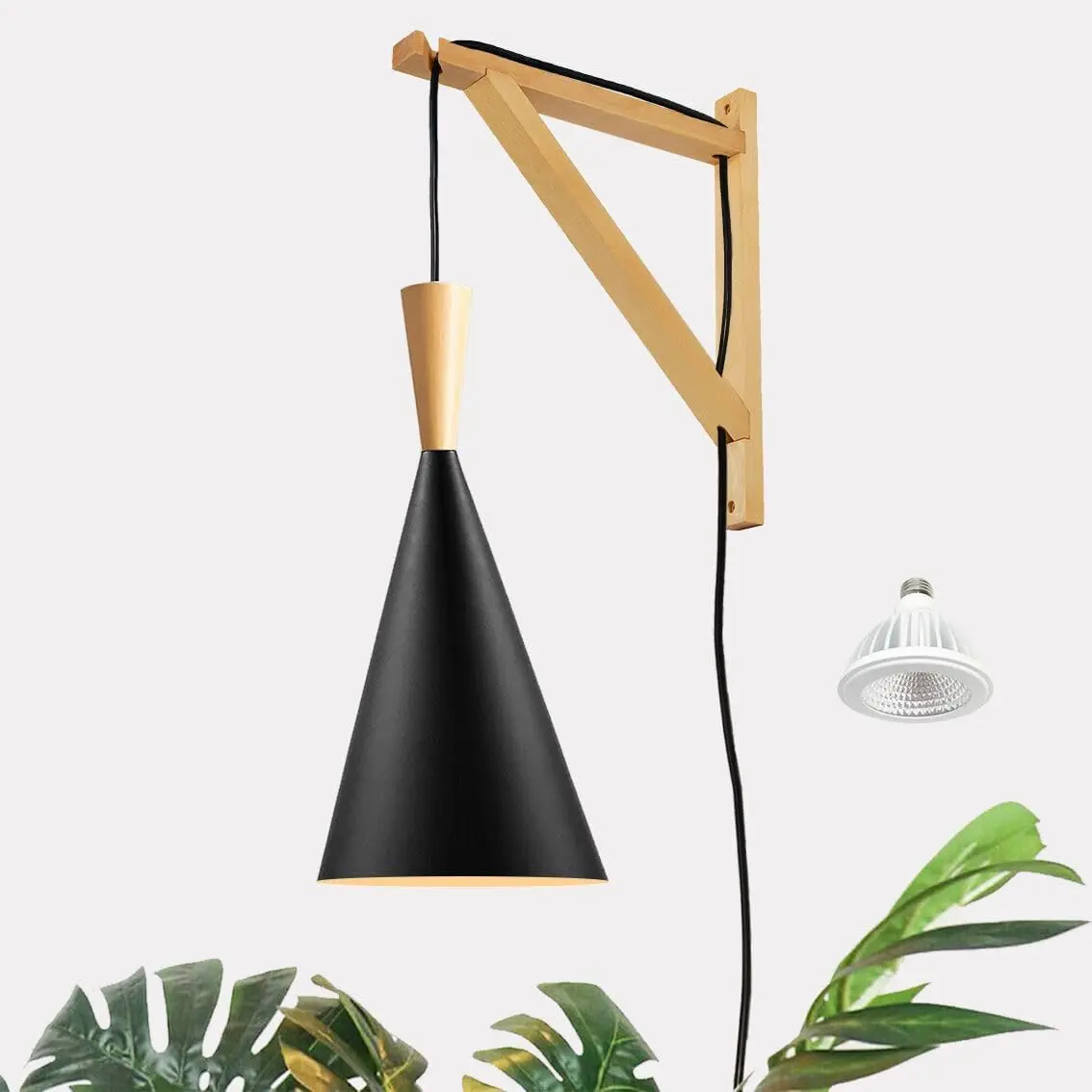 

20W Full Spectrum Hanging Grow Light for Indoor Plants, 15FT Cord with Ceiling/Wall Mount