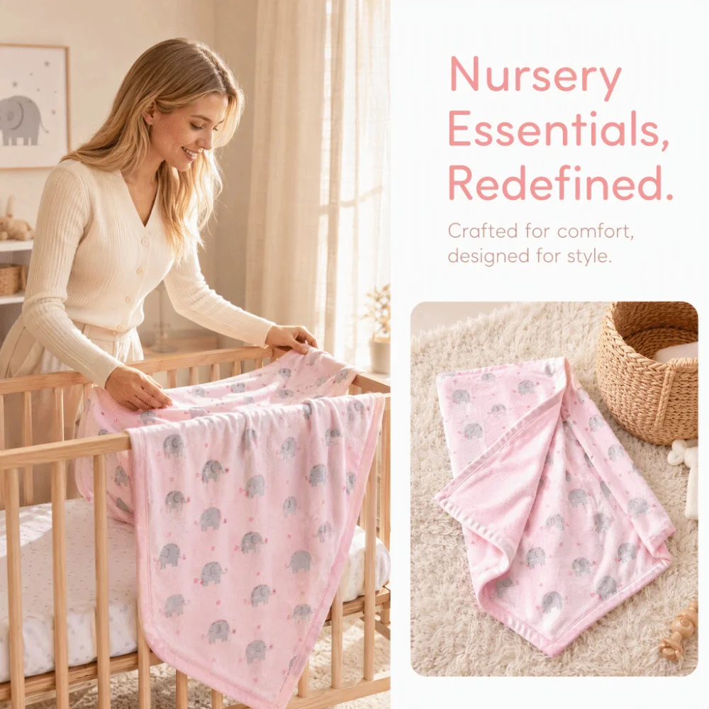 4Pcs Pack Flannel Receiving Baby Blanket Super Soft 76x76cm Baby Bedsheet Blanket Printed Twill Weave Baby Swaddle Wrap