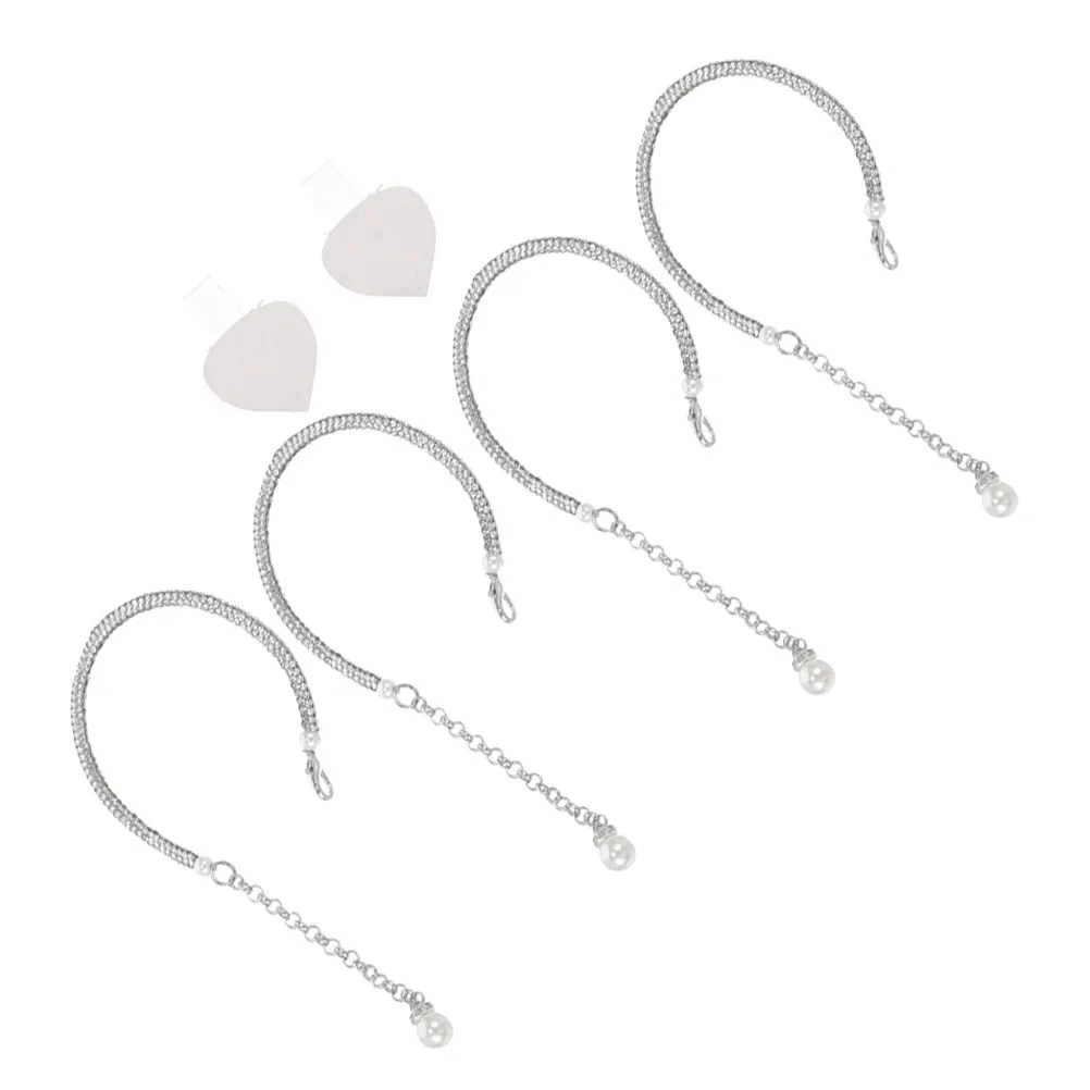 

2 пары противоскользящих ремешков для туфель на высоком каблуке с стразами, удлинители ремешков на щиколотку, декоративные аксессуары для обуви, женские, противоскользящие