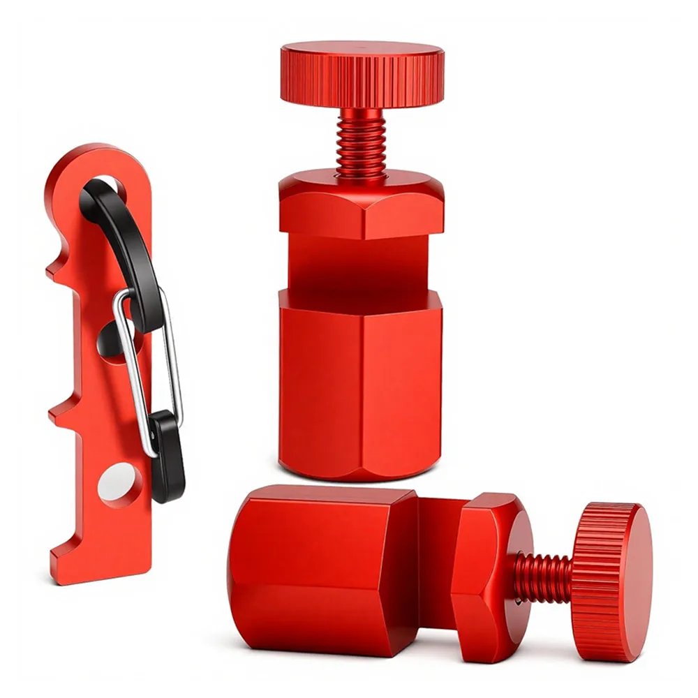 Tall Stair Gauges for Framing Square – Hexagonal Stable Lock with Holder & Hook for Carpentry & Circular Saw, Tall Stair Gauges