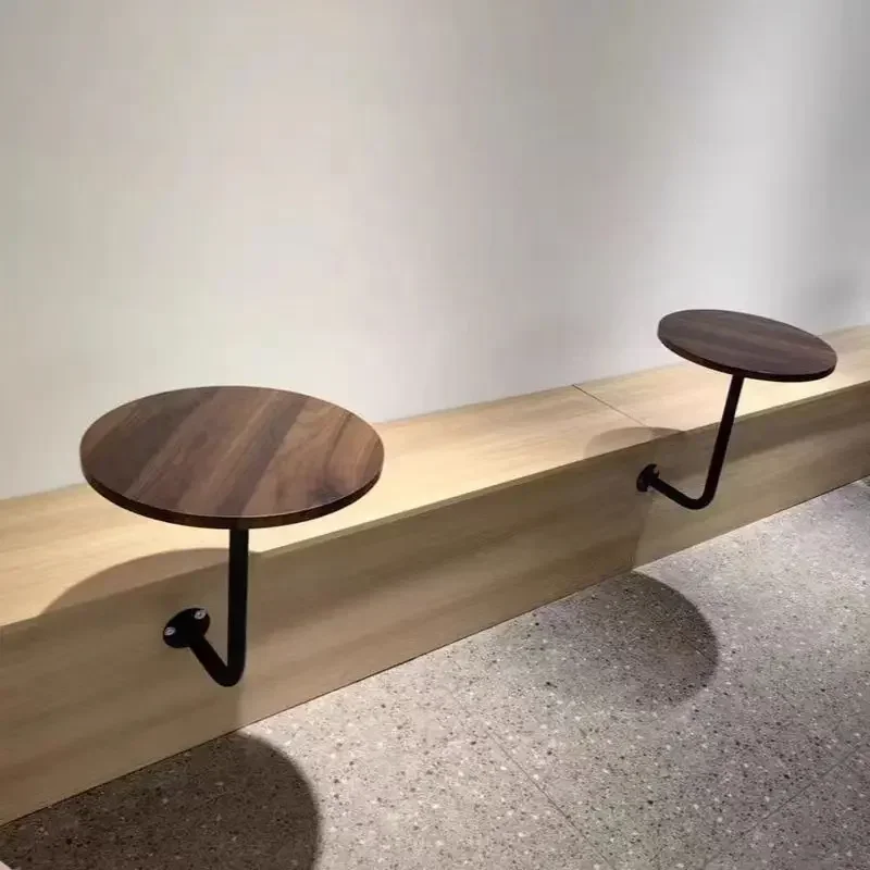 Space Saving Wall Hanging Card Table Nordic Style Round Table for Cafe Milk Tea Shop Drinks Dining Table Modern Home Furniture