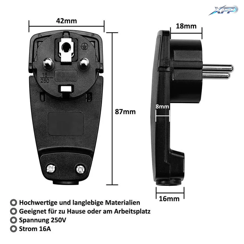 High Quality Euro standard German pull ring self assembly European power cord plug German and French universal plug In stock /*-