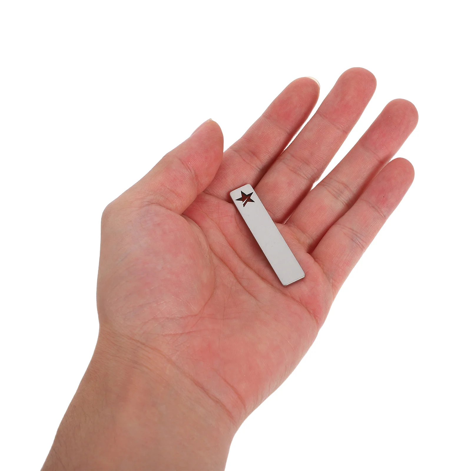 

50pcs Metal Blank Tags Stainless Steel Rectangle Stamping Blanks For Diy Engraving Jewelry Making Name Pendants Craft Labeling