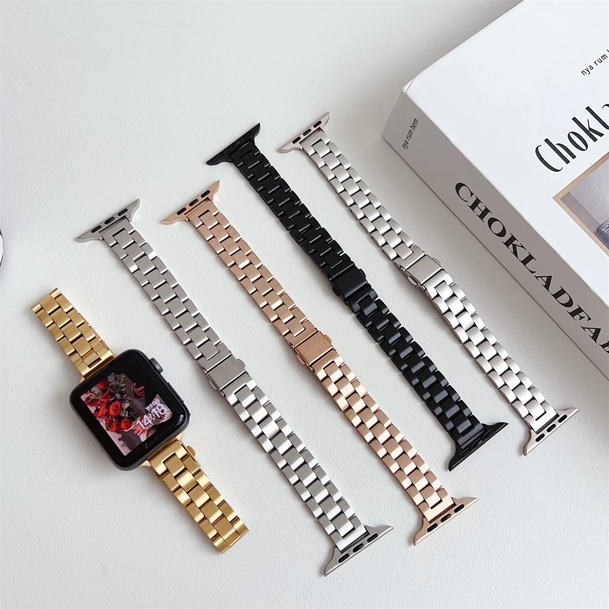 Watch Band For iWatch 42/44/45/46/49mm 38/40/41mm Metal Fashion Watch Strap for Watch Series Ultra2 Series 10/9/8/7/6/5/4/3/2/1_voghion.com