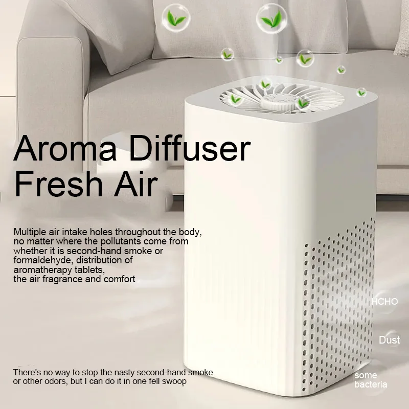 Deodorant & Odor Removal Air Purifier Quiet Air Cleaner with 360°Air Intake H12 True HEPA Air Purifier Home Pets Office