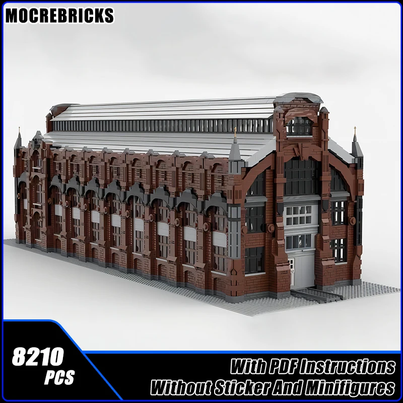 

Modern Street View Architecture Old Depo City Railway Electric Station MOC Technology Building Blocks DIY Toys Kid's Xmas Gifts