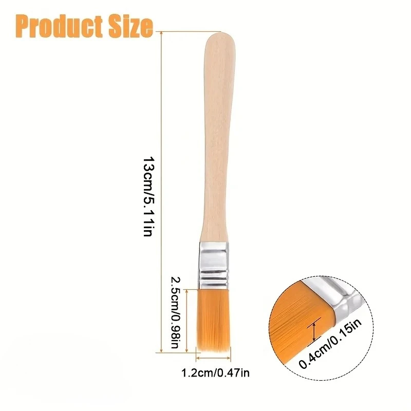 nylon brushes 6/12/18/32pcs short wooden handle art paint brushes watercolor brushes wall brushes art brushes cleaning tools