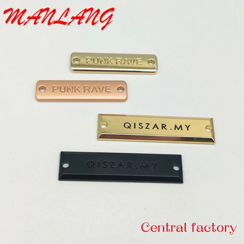 Custom  Factory Direct Customized Name Engraved Metal Handbag Plate Logo For Bags