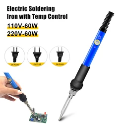 60W Electric Soldering Iron Kit Adjustable Temperature Control Solder Tin Welding Heating Repair Tool Rework Station Pencil Tips