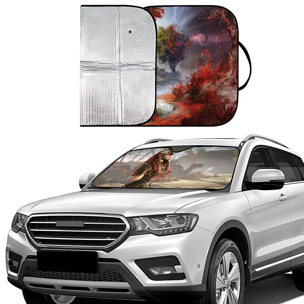H-Horizon Forbidden West Car Sunshade 130x70 سنتيمتر سيارة ظلة غطاء الزجاج الأمامي UV حماية السيارات قناع اكسسوارات للسيارات #2