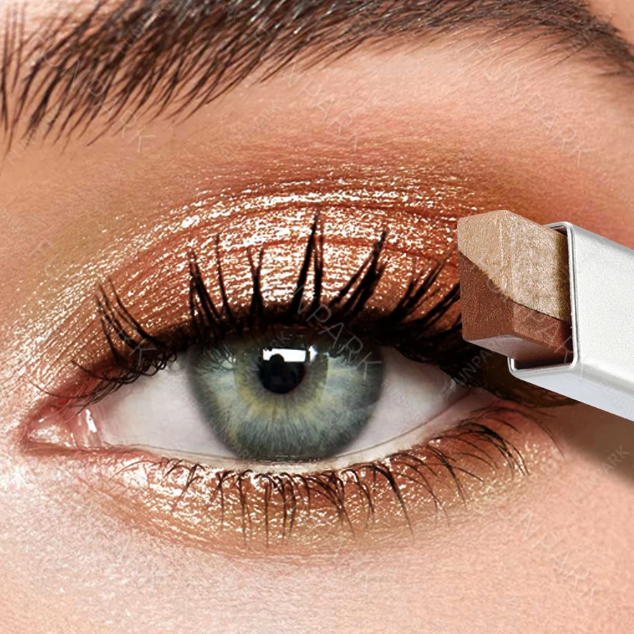 6 Colors Two Color Gradient Eye Shadow Stick Three Dimensional Natural Without Taking Off Korean Makeup for Gifts Earth-tone Eye