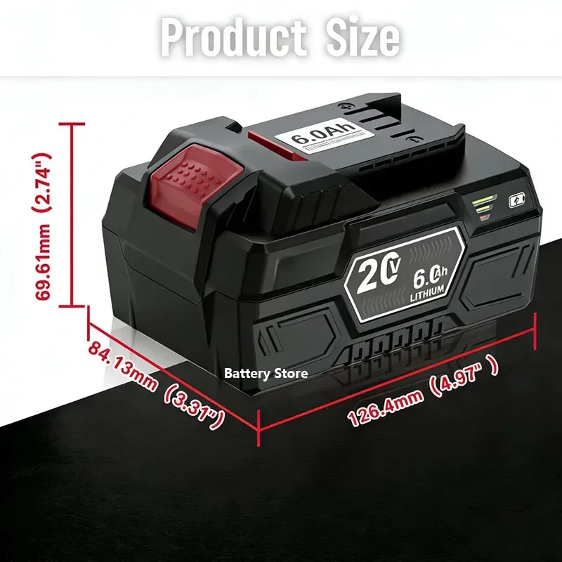 For Parkside 20V electric tool battery series PAP B1 B3 hand drill battery A3/PAP 208 A1 4.0Ah 6.0Ah lithium-ion battery
