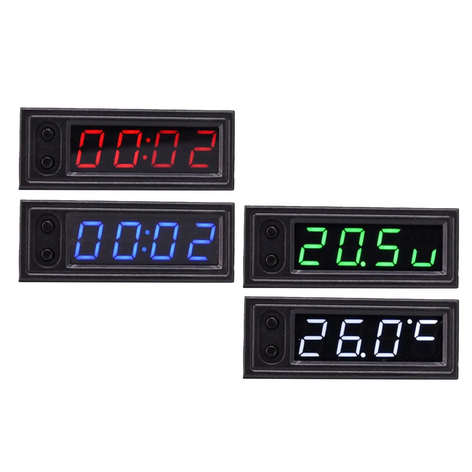 السيارات سيارة الفولتميتر الوقت شاشة ديجيتال LED خفيفة الوزن