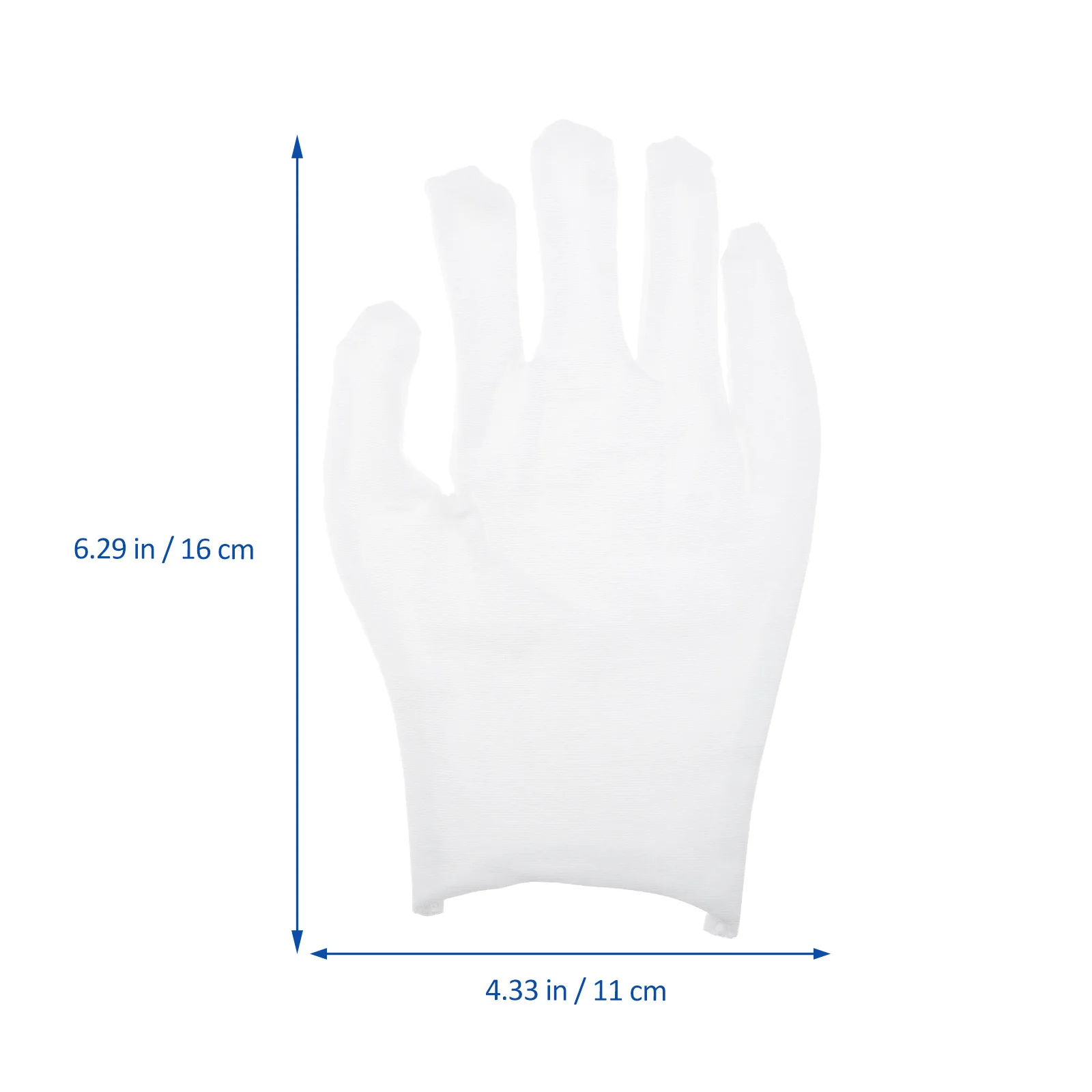 12 قطعة قفازات غزل القطن قابلة لإعادة الاستخدام خفيفة الوزن قابلة للتنفس وامتصاص العرق لفحص المجوهرات والعناية باليدين الجافة متعددة الأغراض
