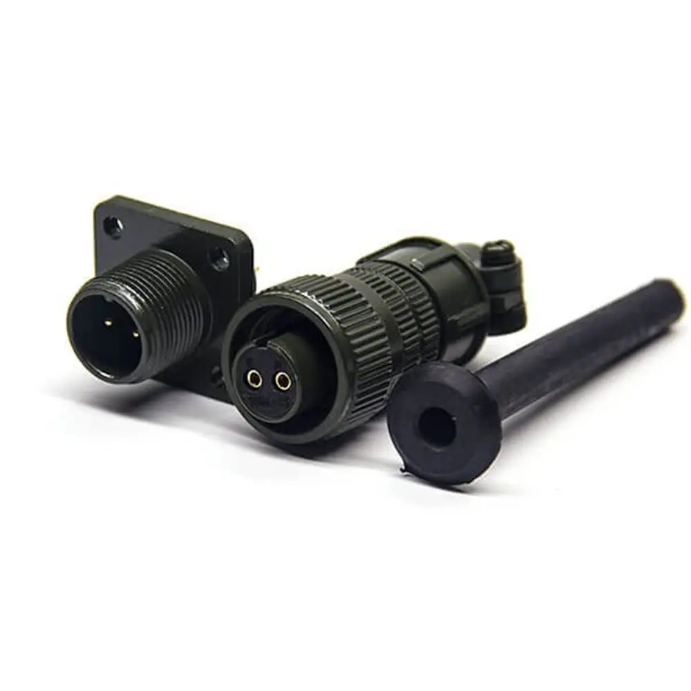 MS3102A10SL-4P Military Aviation Connector 16 Pin Socket Receptacle 2 Wire Cable Plug 2 Pin Box Mount Soldering Terminals