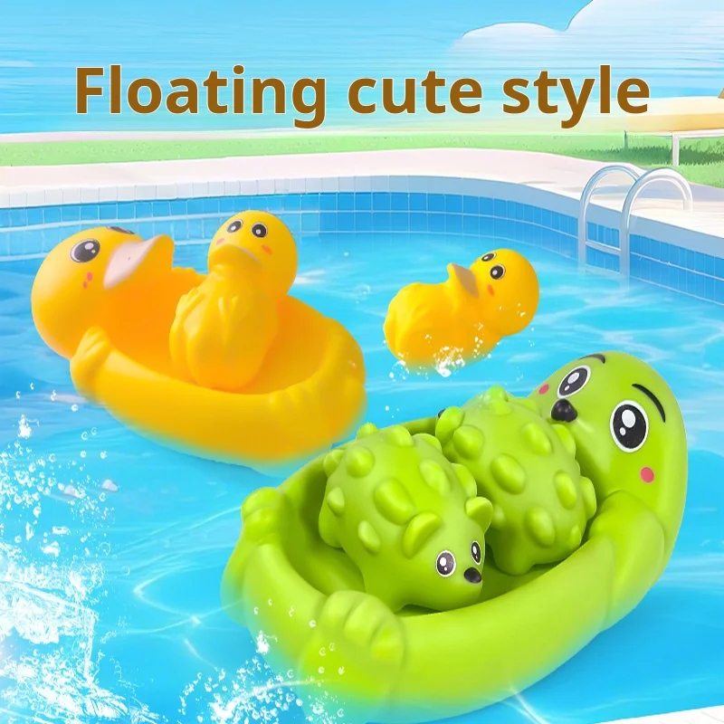 Nouveaux jouets de bain pour bébés, jeu d'eau flottant, matériau sûr, Design mignon, bec de canard, ornithorynque et hérisson, baignoire amusante pour enfants de 6 mois