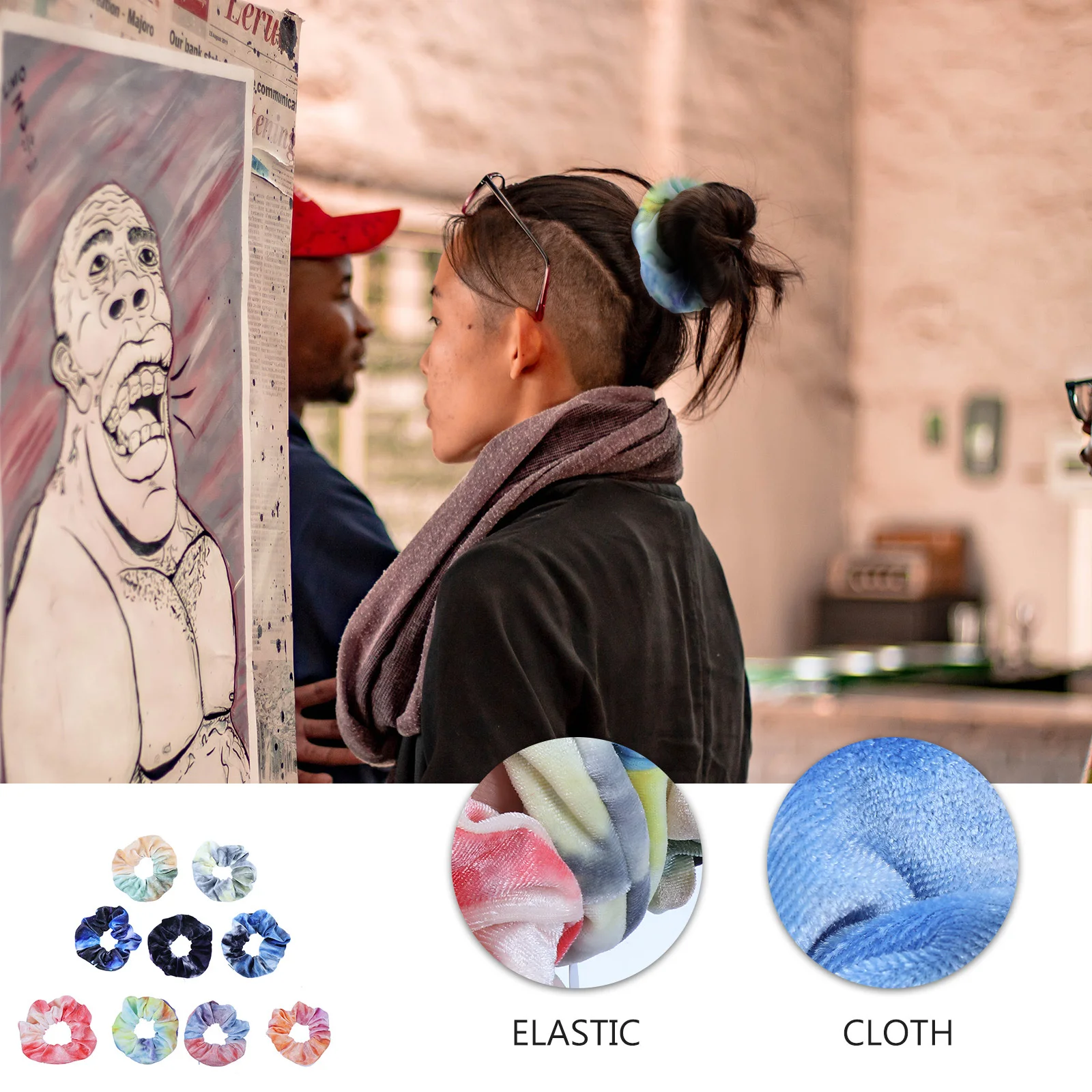 

9pcs Scrunchies Pocket Zipper Hair Ties Hidden Storage Elastic Rope For Women Hair Accessories Bright Colors Hold Keys Cash