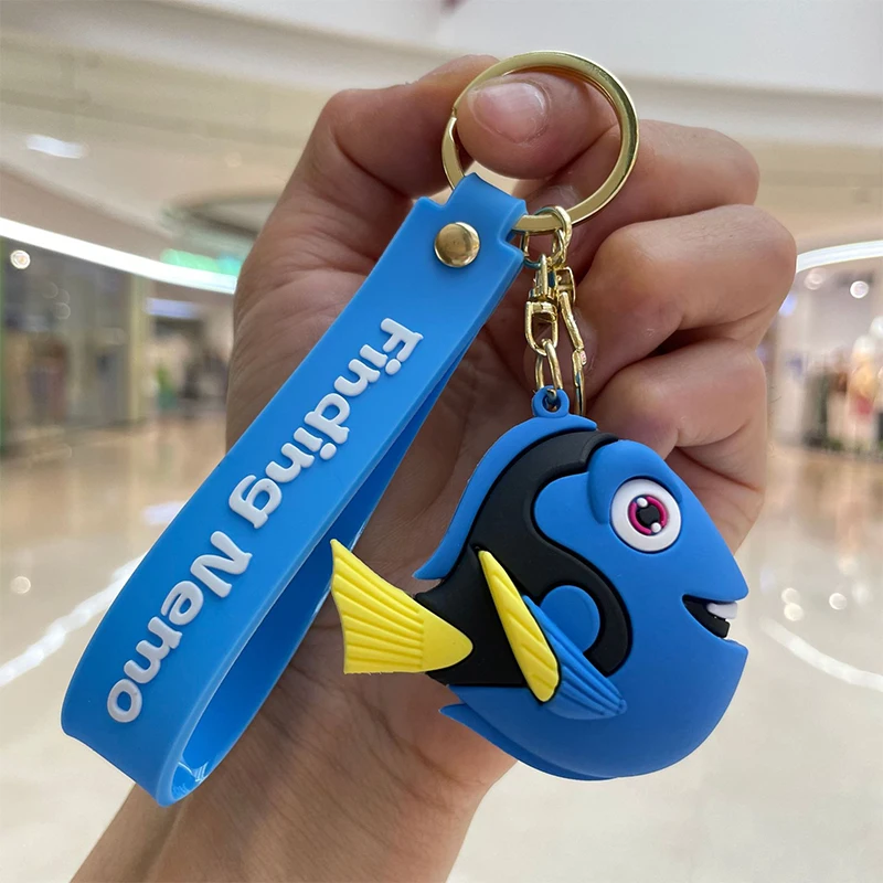 Disney Cartoon Finding Nemo Personality Creative Keychain Pendant Ugly Fish Nemo Dory Cute Keyring Christmas Small Gift