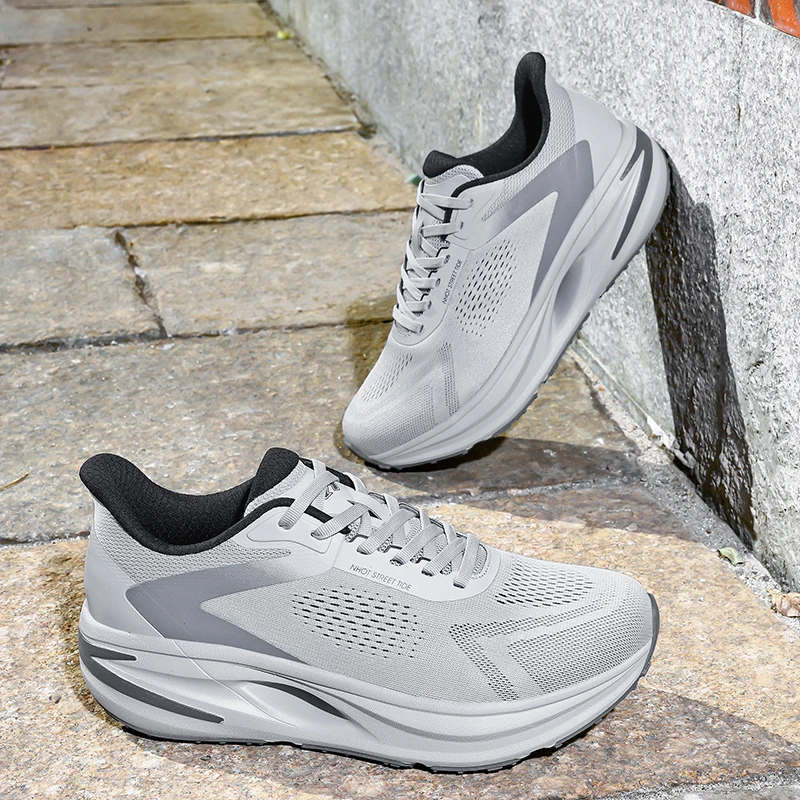 Men's Road Running Shoes, Full-Length Carbon Plate Professional Racing Running Shoes for Men, Shock-Absorbing, Breathable, Non-Slip Marathon Youth Sports Shoes, Suitable for Gym, Walking, and Everyday Wear
