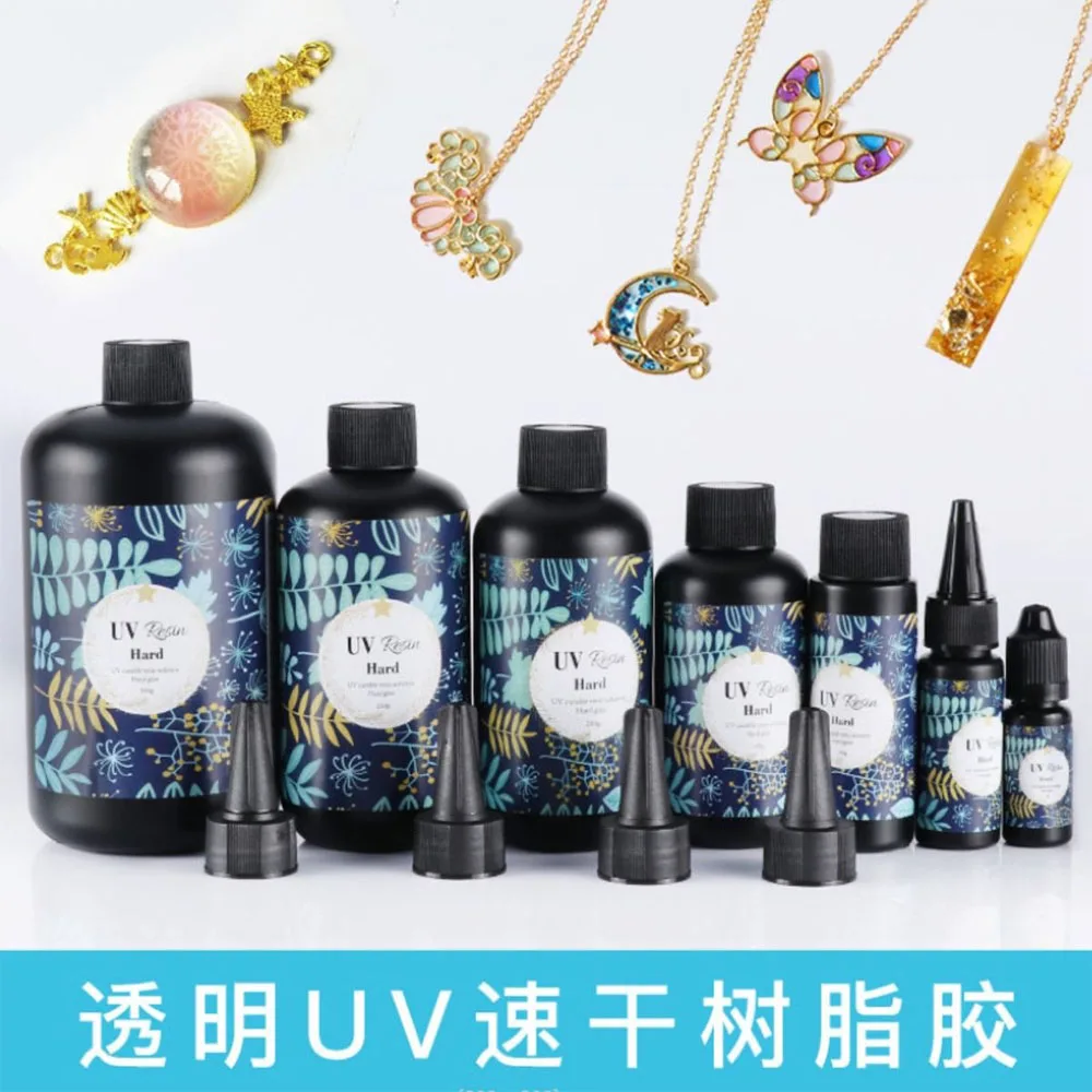 UV Resin Glue Ultraviolet Curing Solar Cure Sunlight Activated Hard Quick Drying For Jewelry Resin Gel 10/15/25/60/100/200/500g