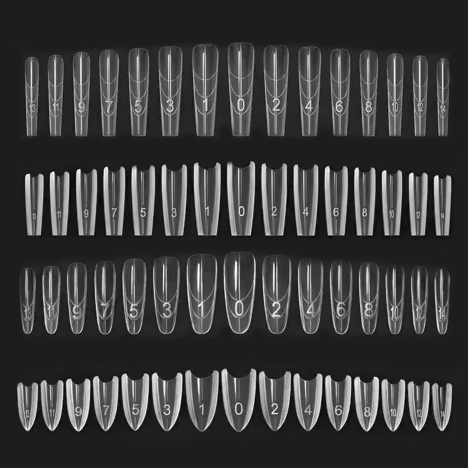 

Nail Forms Fingernails Crafting Sandwich-Structure Nail Extention Tips Forms for Beginners Professionals Women Girlfriend