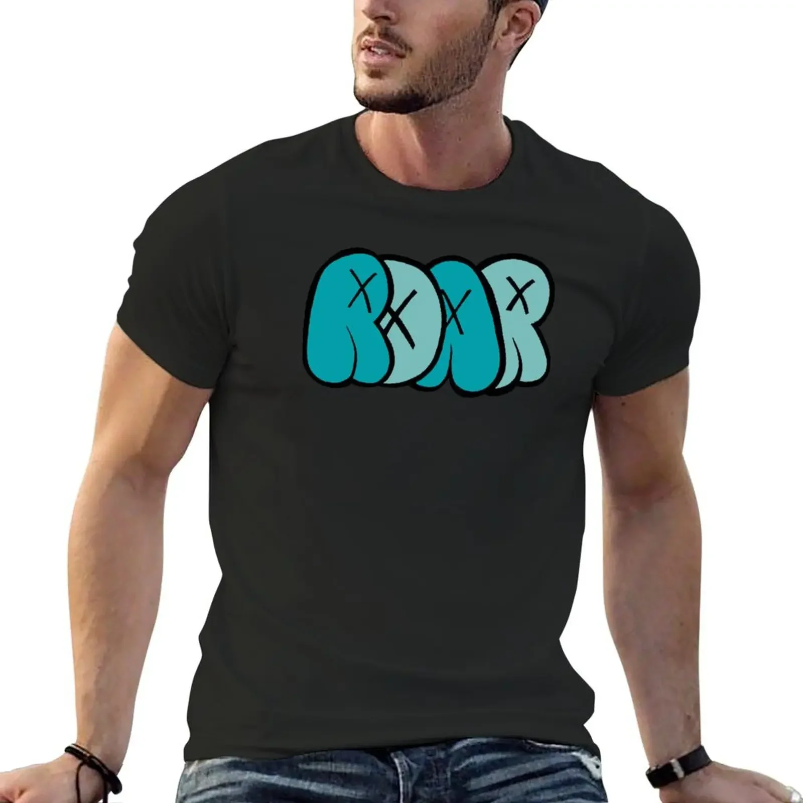 R.O.A.R band T-Shirt oversized graphic tee plus size clothes plain t shirts for men cotton