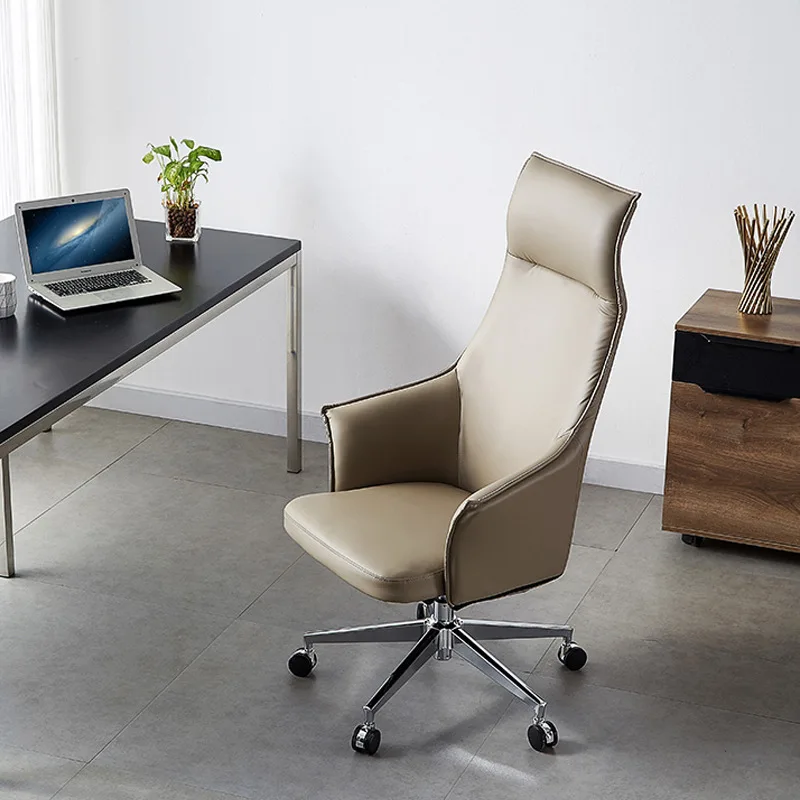 Luxury boss chair reclining home office high-end light luxury universal wheel business