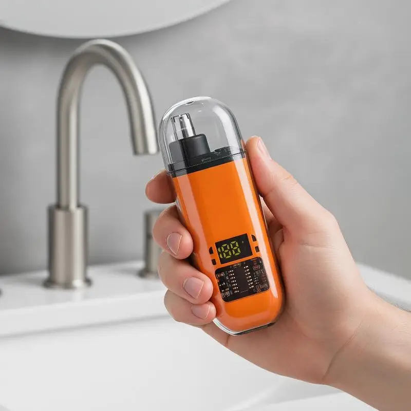 Lightweight USB Rechargeable Nose and Ear Hair Trimmer for Men Compact Design Perfect for Travel and Home