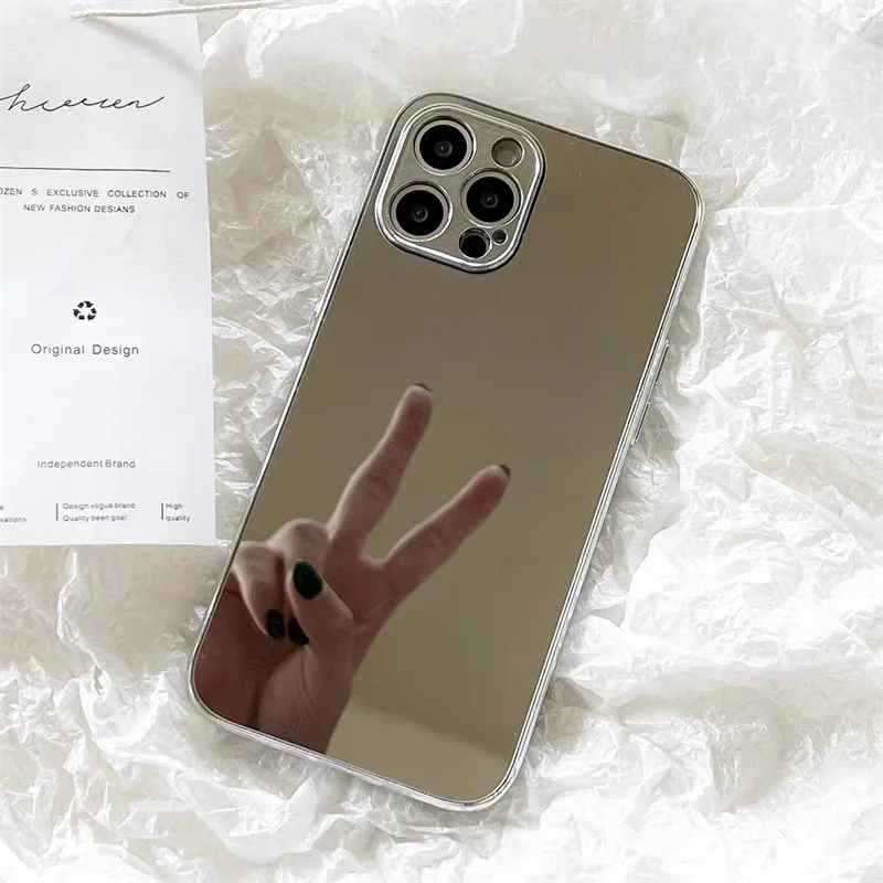 For iPhone 14Promax 2023 New Ins Net Red Simple Mirror Case 14Pro 13Promax 12 11 Xsmax Xr X Xs 7 8Plus