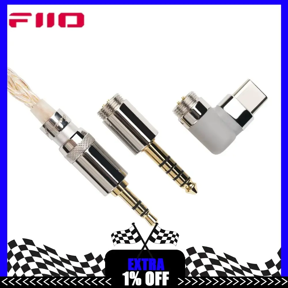 FiiO LC-RE Pro 2025 Headset Cable Gold Silver Copper Hybrid Interchangeable Type-C Plug MMCX Balanced Headphone Upgrade Cable