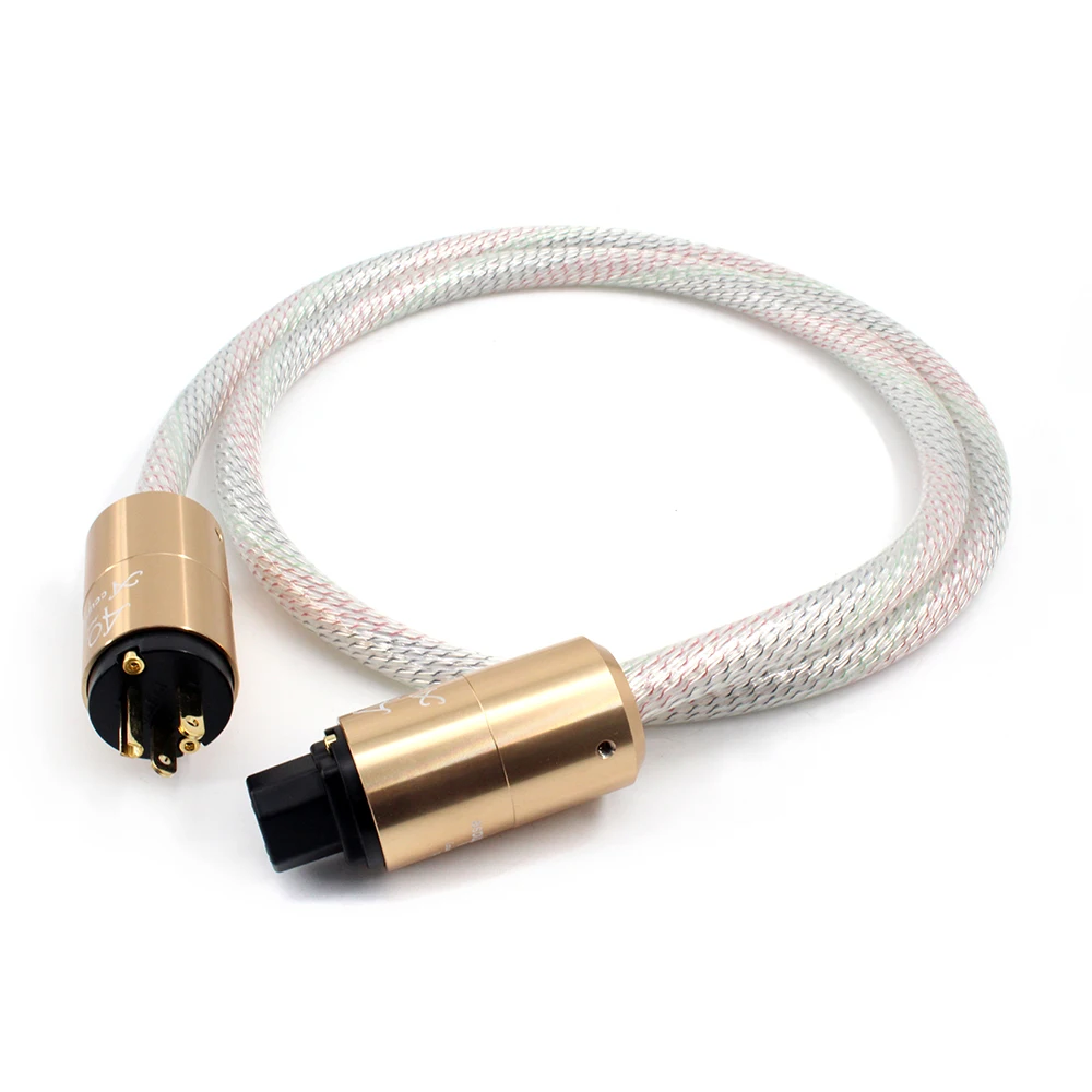 High Quality 12cores Valhalla power Cable cord EU/US POWER CABLE 7N OFC Power Cord with Gold Plated Plug Amplifier CD Wire