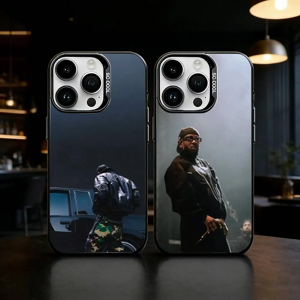 

K-Kendrick L-Lamar Phone Case For iPhone 17,16,15,14,13,12,11,Pro Max,Plus Candy Silver Cover