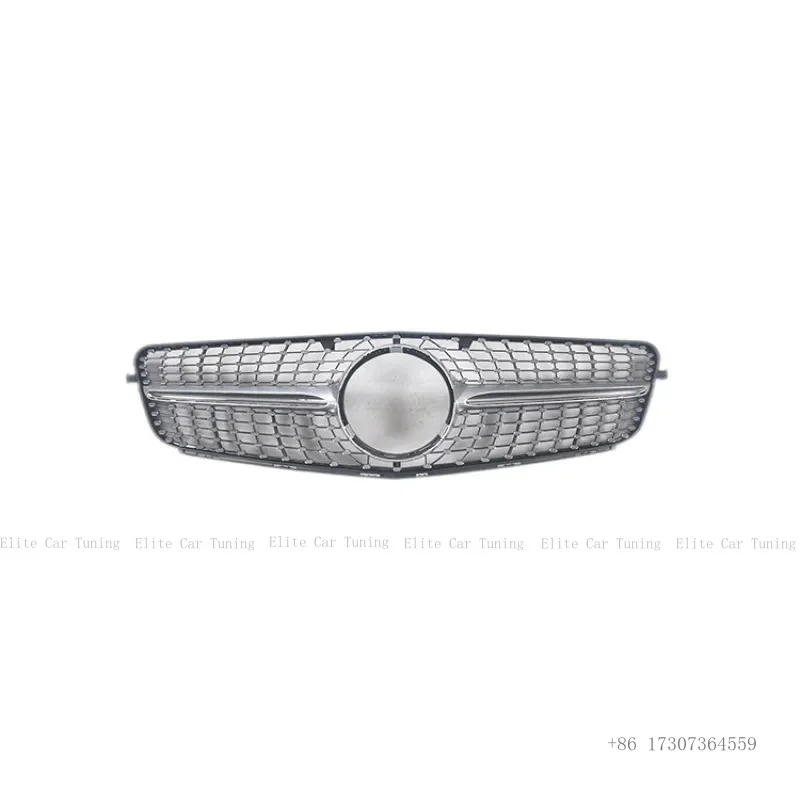 New Luxury Design Car Accessories Diamond/GTR Black Car Front Bumper Grilles for   Class C W204 2008-2013