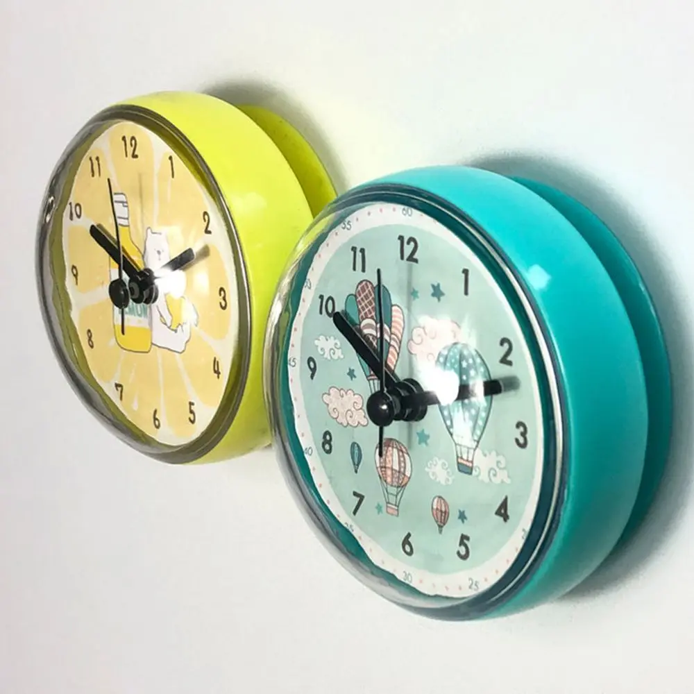 Living Room Waterproof Clock Art Battery Powered Minimalist Mini Sucker Home Decor Shower Clocks Wall Watch Wall Clock