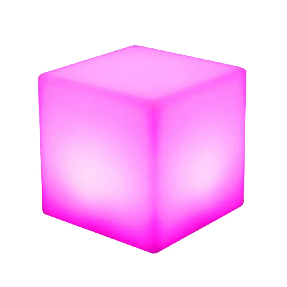 

Creative 15Cm Led Cube Light Color Changing Waterproof Lamp For Outdoor Garden Party Lights Included