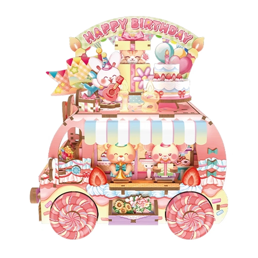 Kit de construction de boîte à musique DIY - Kit de puzzle 3D créatif en bois pour adultes, cadeau d'anniversaire pour filles, cadeau d'anniversaire