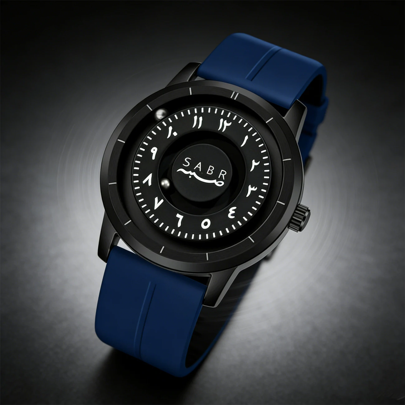 Sabr men's alloy dial silicone strap magnetic clasp quartz watch magnetic levitation hands, customizable