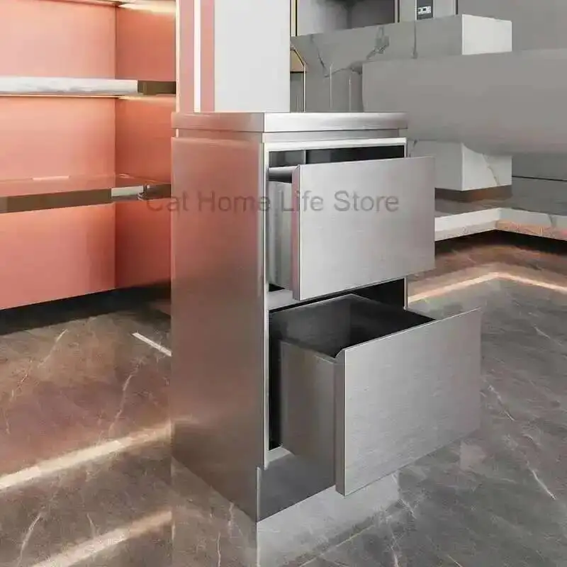 Stainless Hairdressing Hair Salon Trolley Double-sided Steel Cabinet Storage Lash Designer Auxiliar Ruedas Workshop Trolley