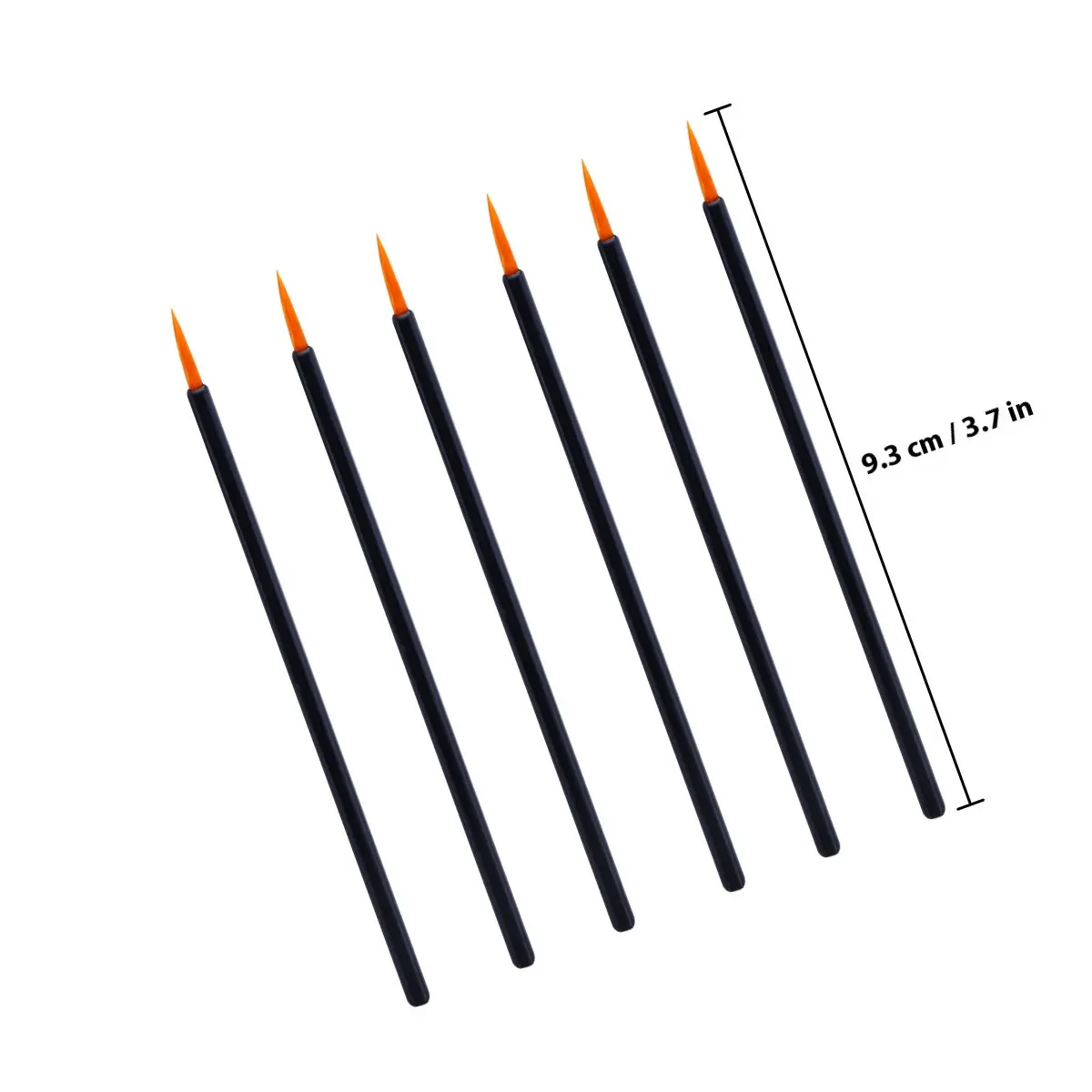 100Pcs Disposable Eyeliner Brush Applicator Fine Point Tapered Head 3.6inch Travel Friendly Precision Tool for Makeup Lash