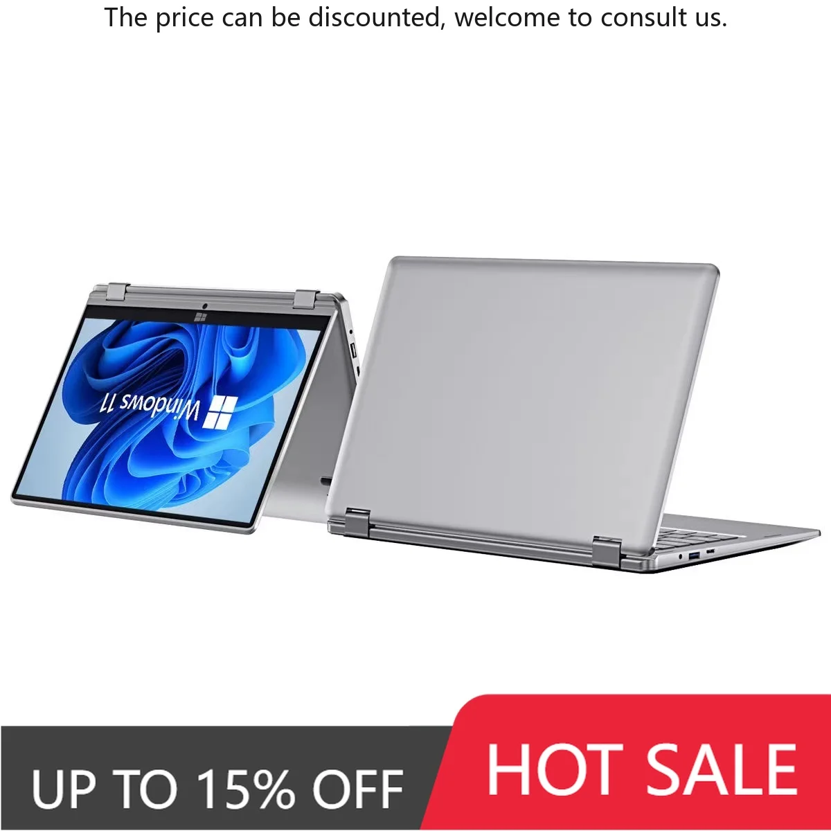 

2022 Hot Sale 13.3 Inch Intel N3450 Ultra Thin Mini Netbook 2 In 1 Multi Touch Screen 256GB 512GB 1TB SSD Laptop