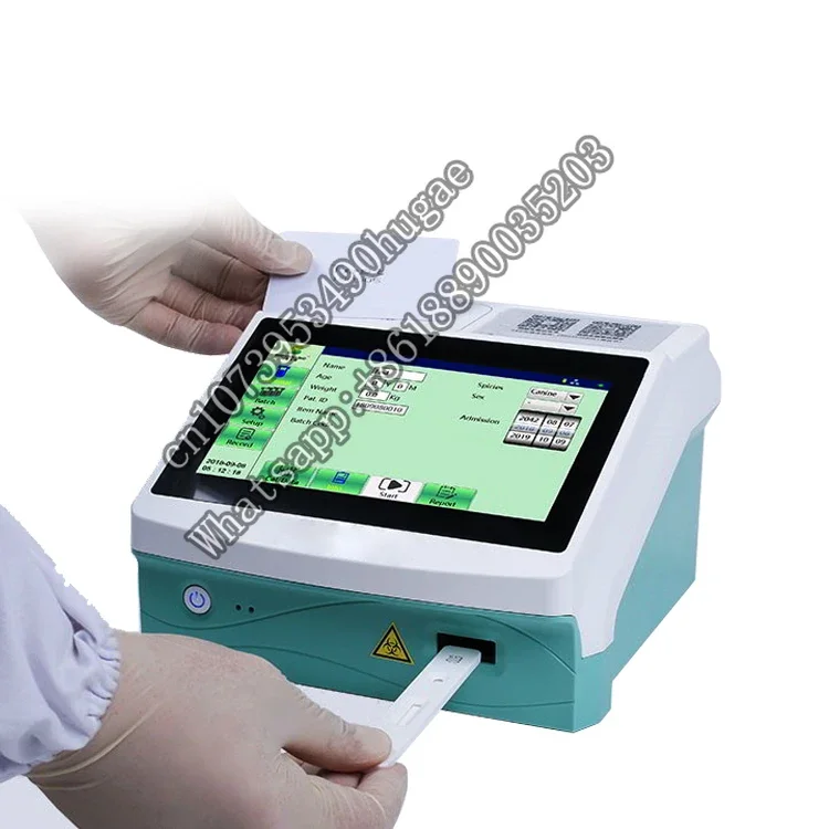 POCT 7 inch LCD Veterinary immunoassay analyzer dry animal immunoassay analyzer vet chemiluminescence immunoassay analyzer price